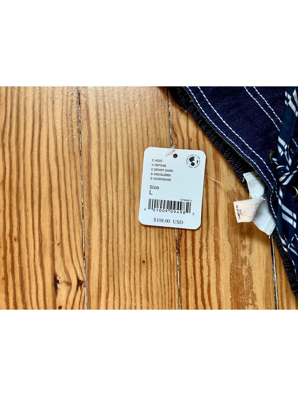 NWT Pilcro Anthropologie Dark Denim Circle Mini Skirt Striped Tie Sporty Prep L - Picture 6 of 11